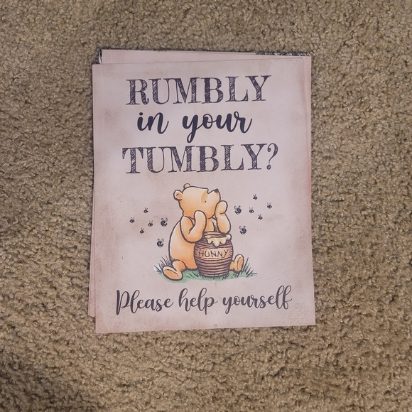 Classic Winnie The Pooh Party Table Signs 6 Pack 8"×11" - Picture 6 of 7